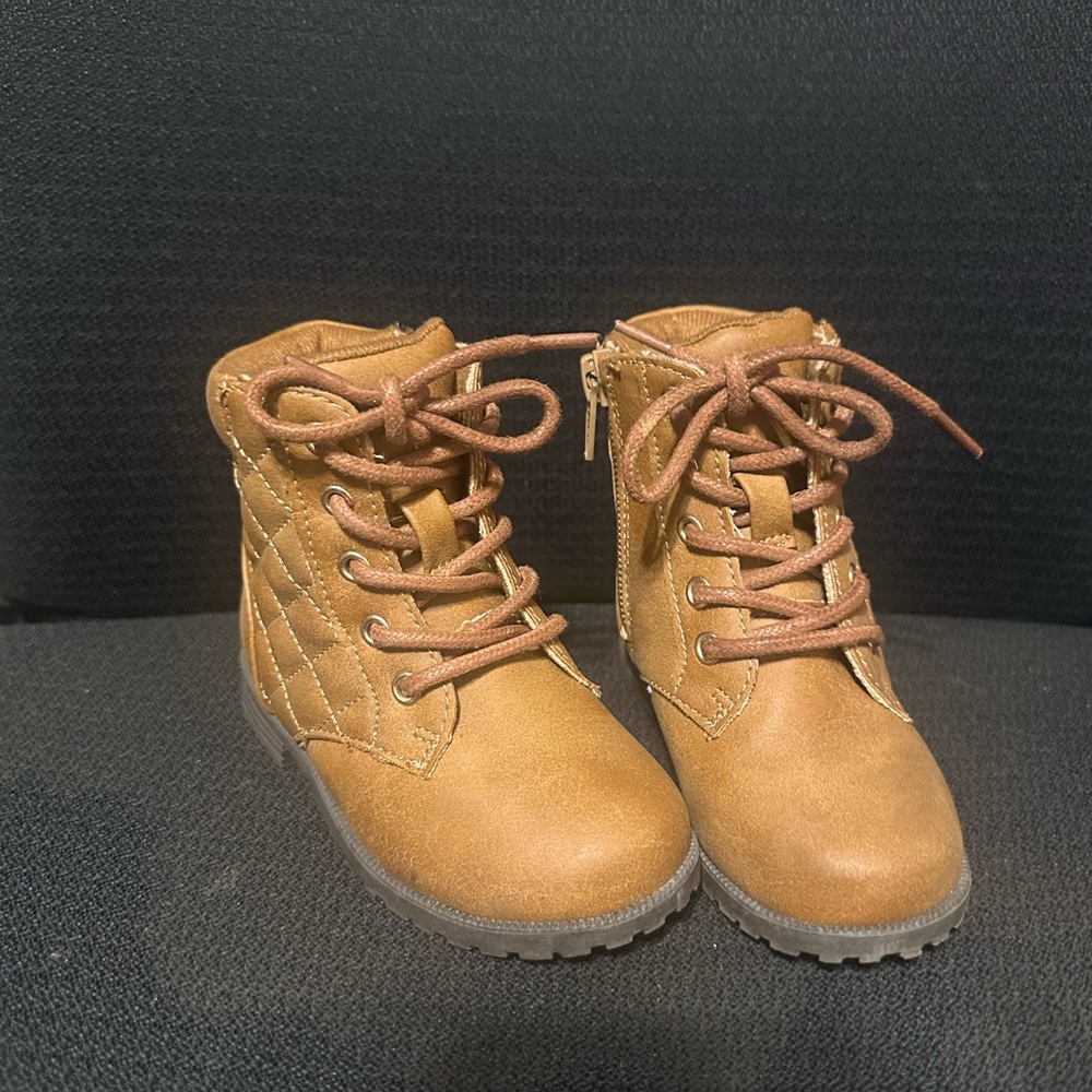 The Children's Place Tan Quilted Kids Boots - Picture 3 of 6